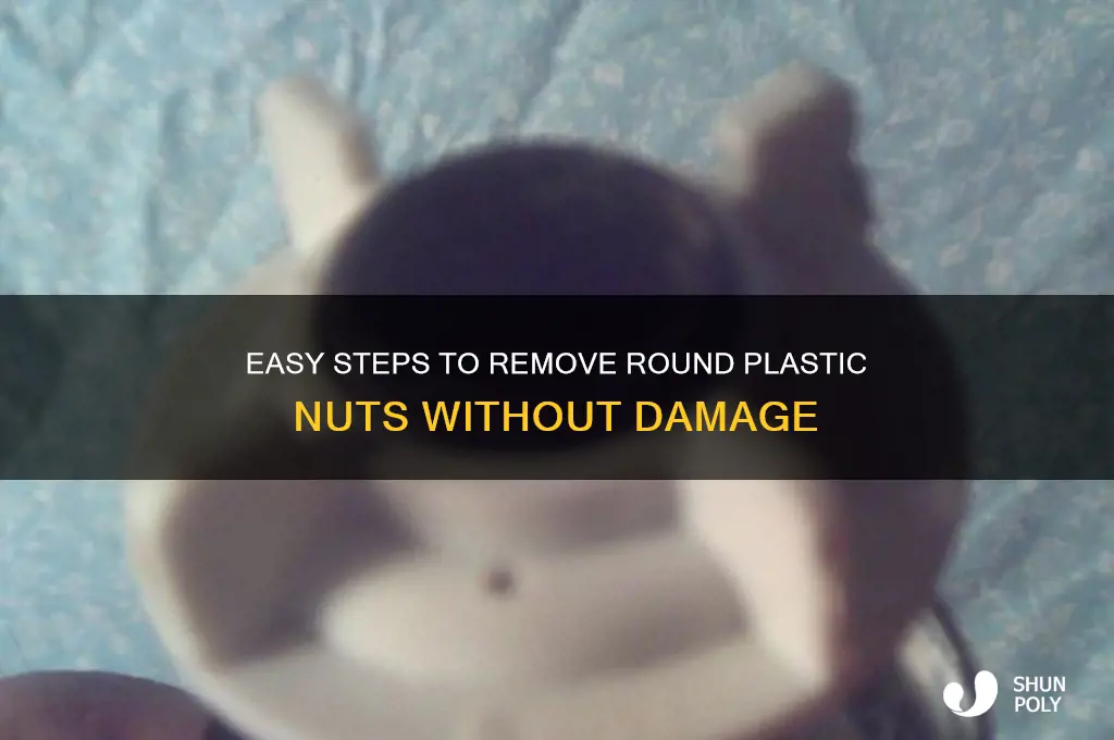 how to remove a round plastic nut