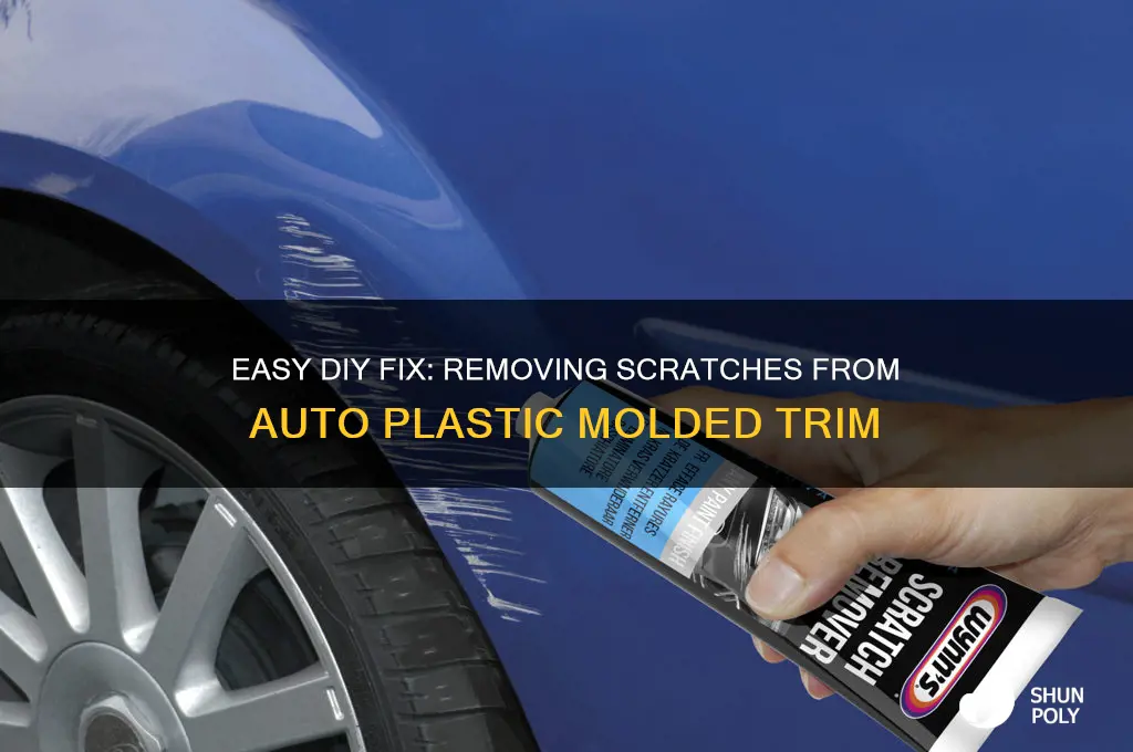 how to remove a scratch from auto plastic molded tri