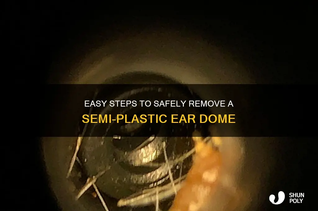 how to remove a semi plastic ear dome