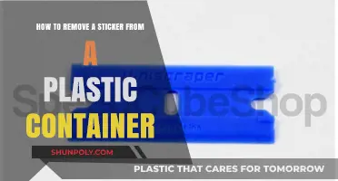 Removing Stickers: Plastic Container Makeover