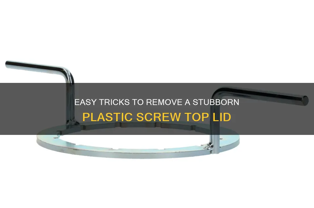 how to remove a tight plastic screw top lid hunker