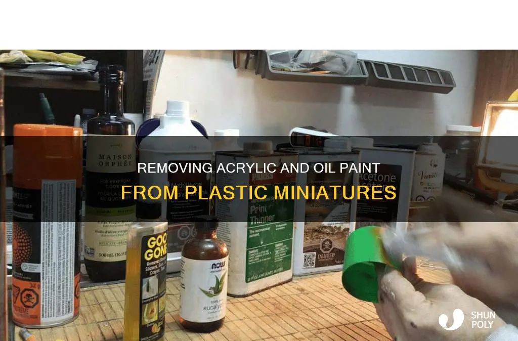 how to remove acrylic oil paint from plastic figures
