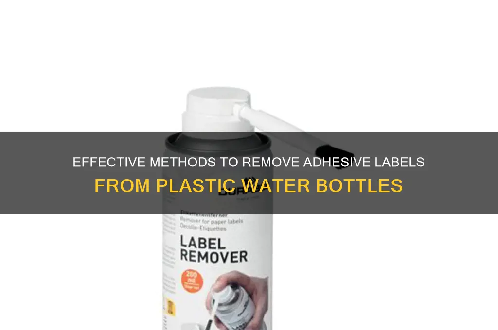 how to remove ad from plastic water bottle