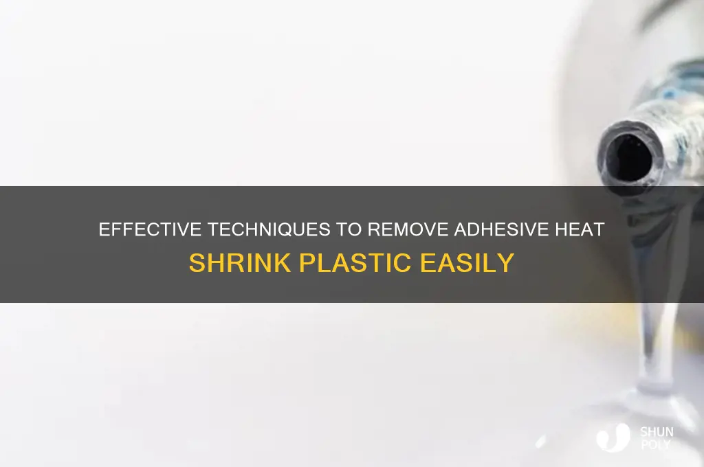 how to remove adhesive heat shrink plastic