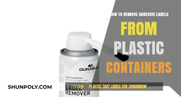 Removing Adhesive Labels: Plastic Containers Made Easy