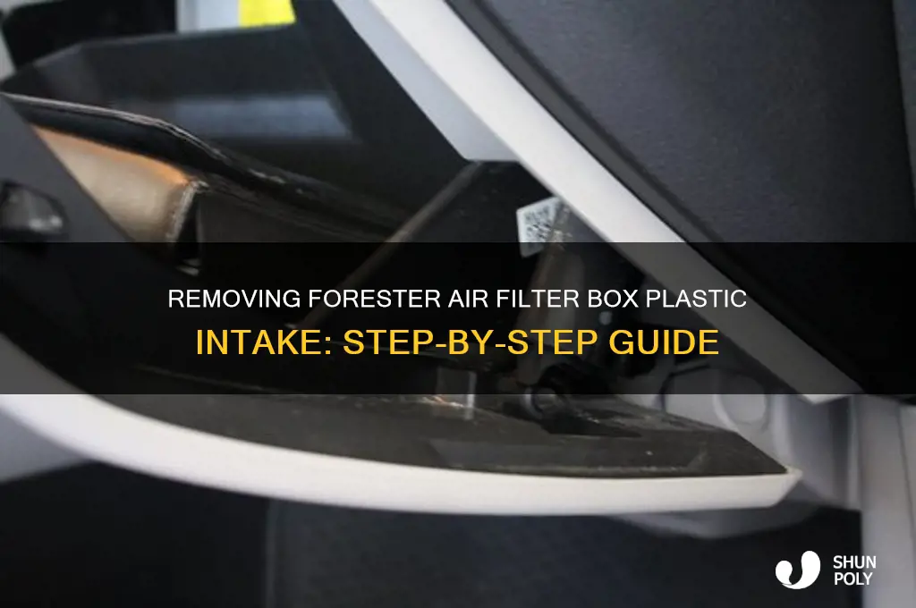 how to remove air filter box plastic intake forester