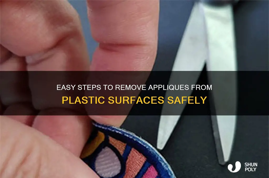 how to remove an applique from plastic