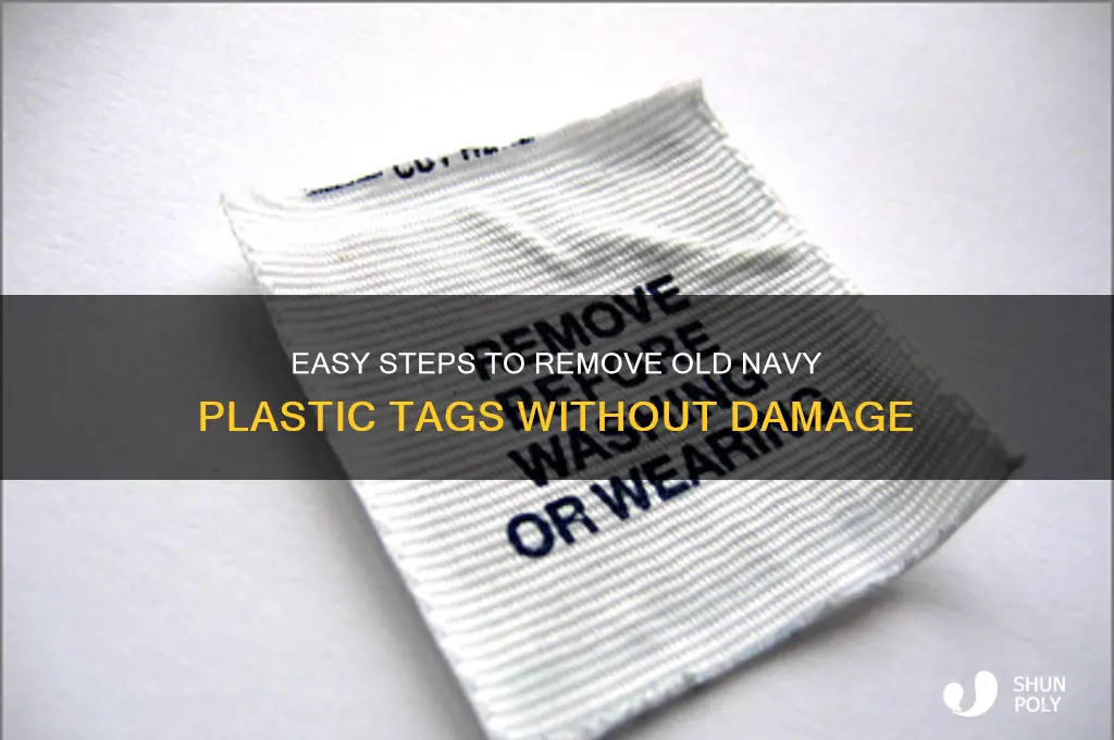 how to remove an old navy plastic tag