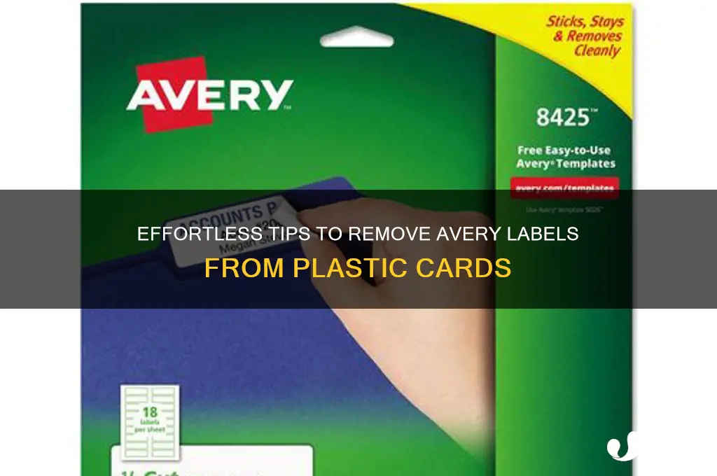 how to remove avery labels from plastic cards