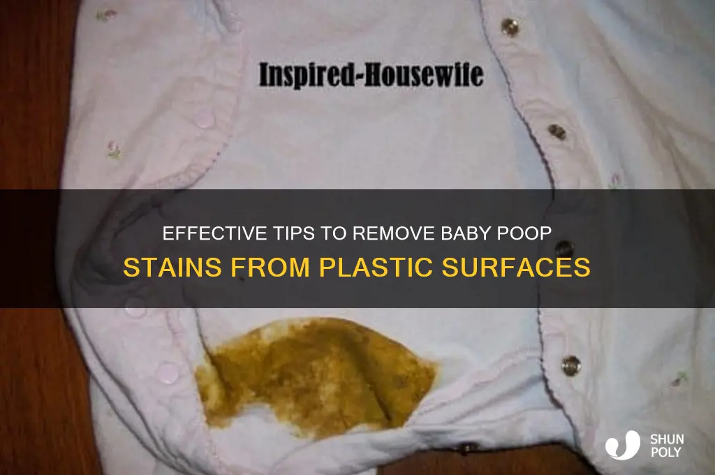 how to remove baby poop stains from plastic