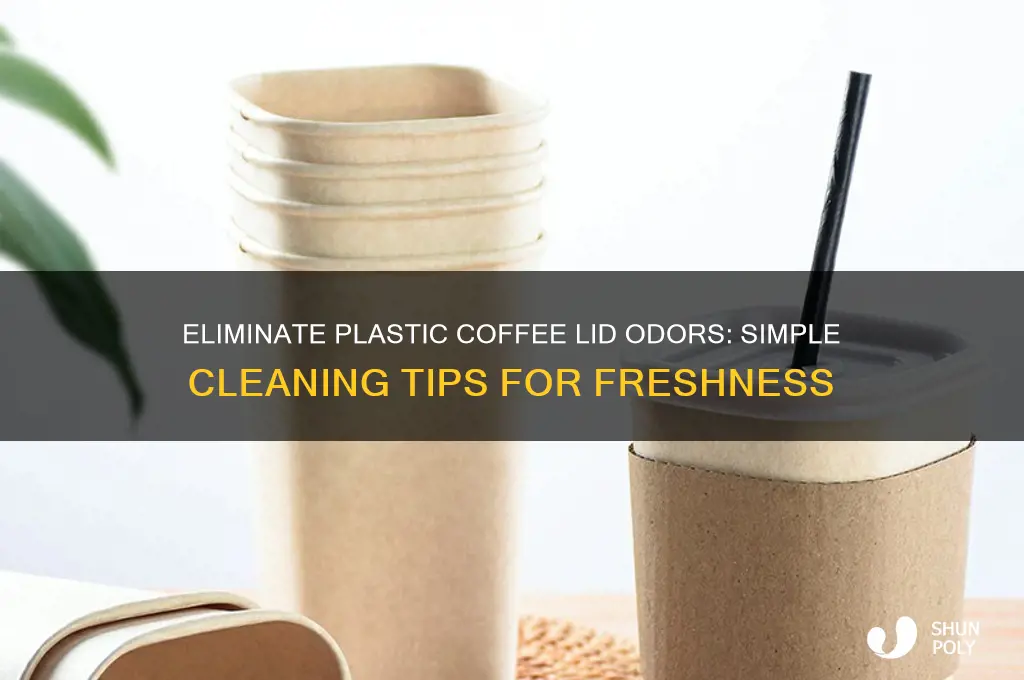 how to remove bad smell from plastic coffee lid