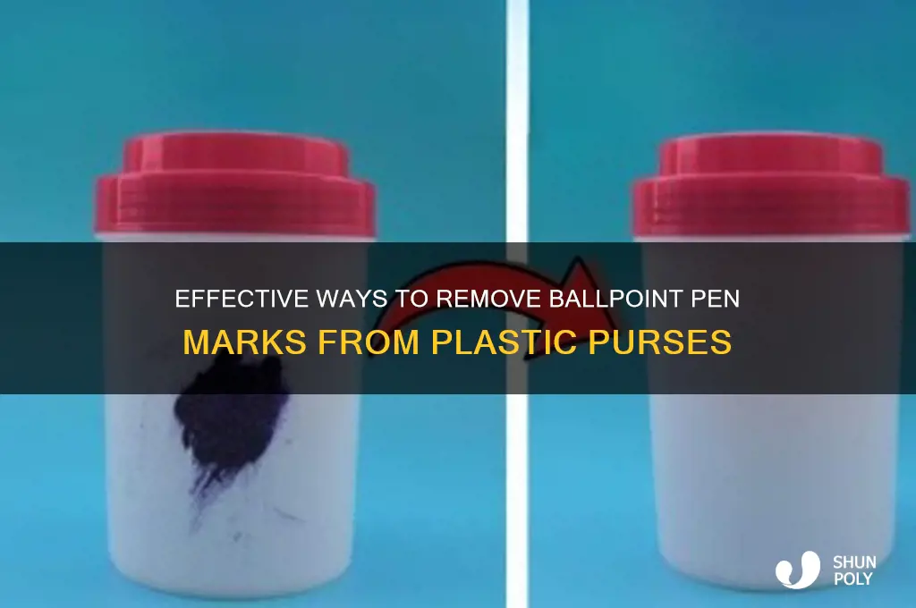 how to remove ballpoint pen mark from plastic purse