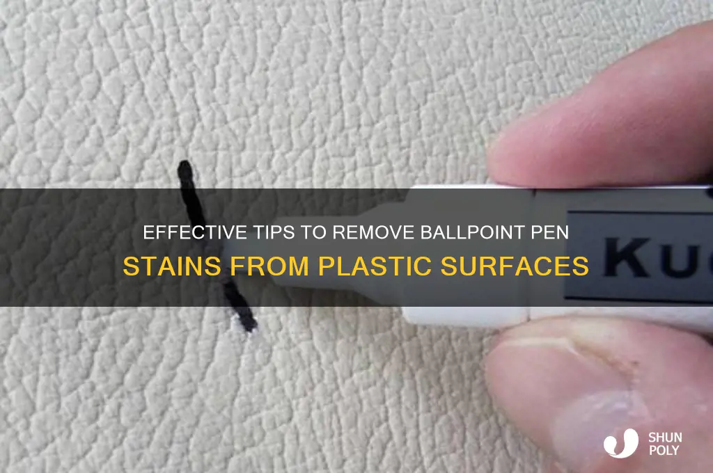 how to remove ballpoint stain from plastic