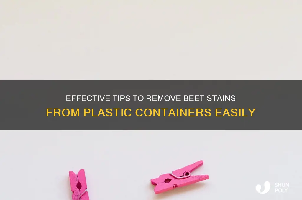 how to remove beet stains from plastic