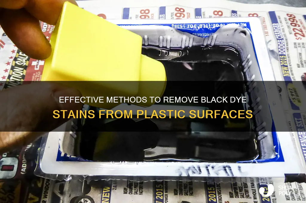 how to remove black dye from plastic