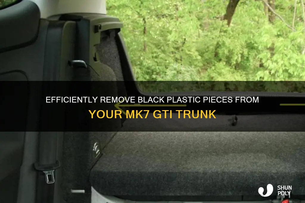 how to remove black plastic pieces from mk7 gti trunk