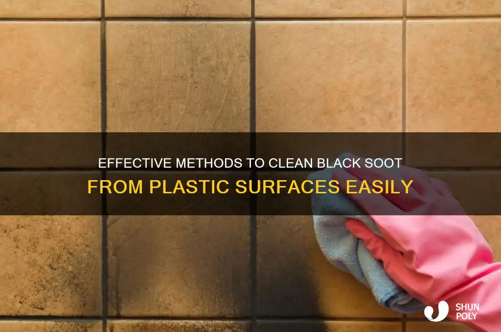 how to remove black soot from plastic