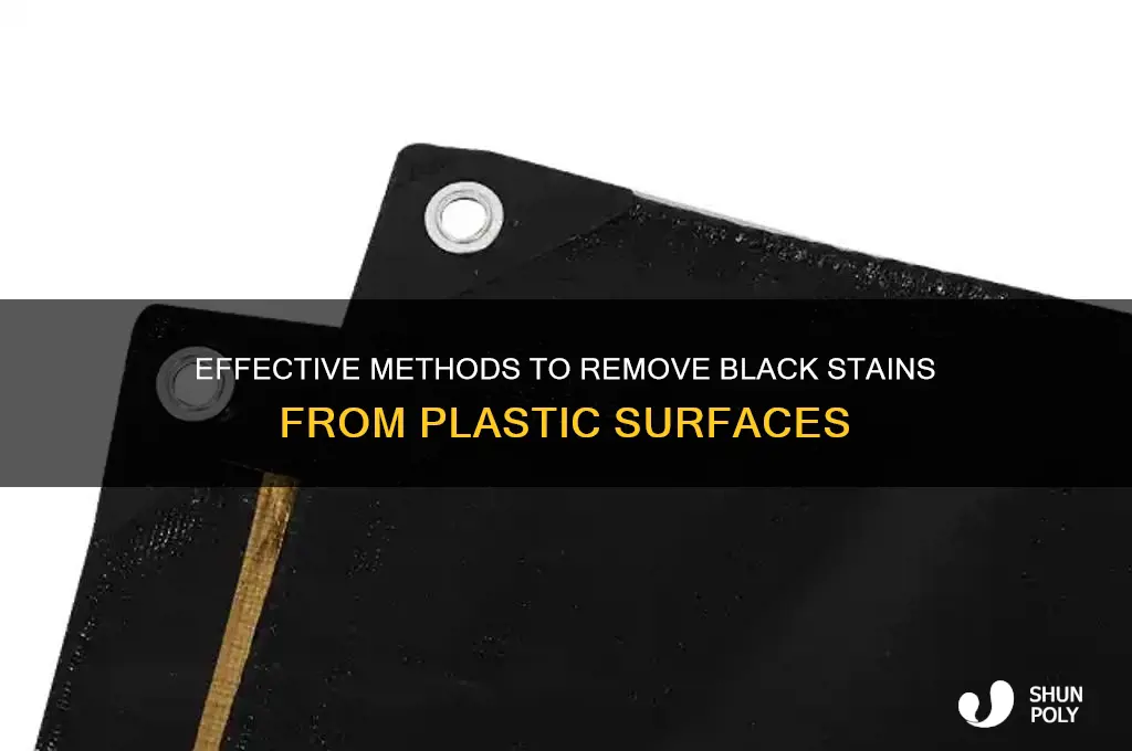 how to remove black stains on plastic