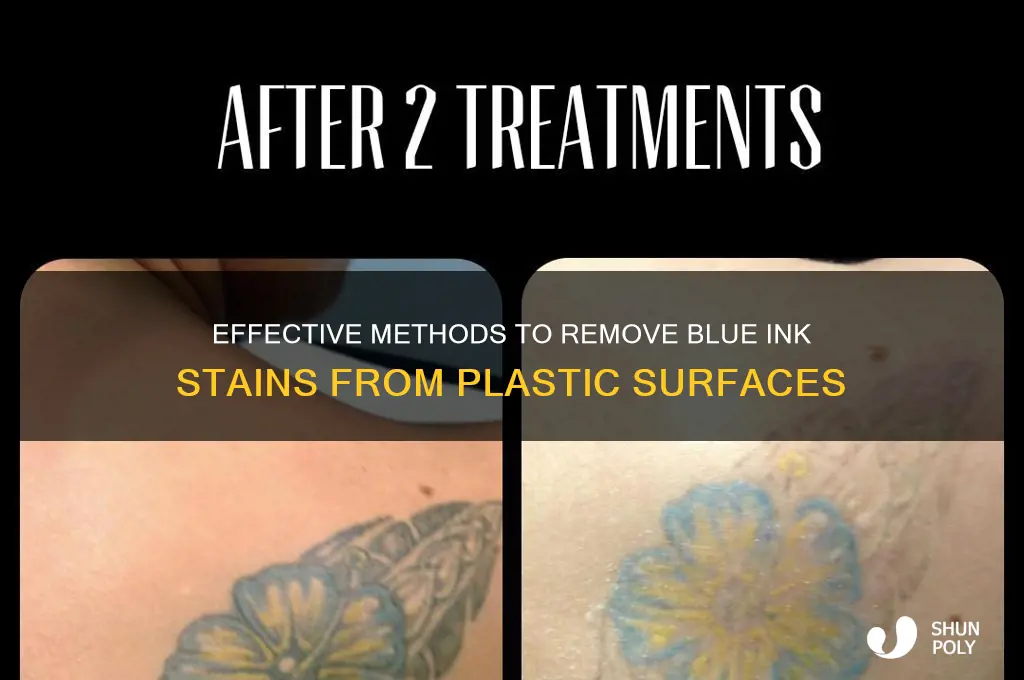 how to remove blue ink from plastic