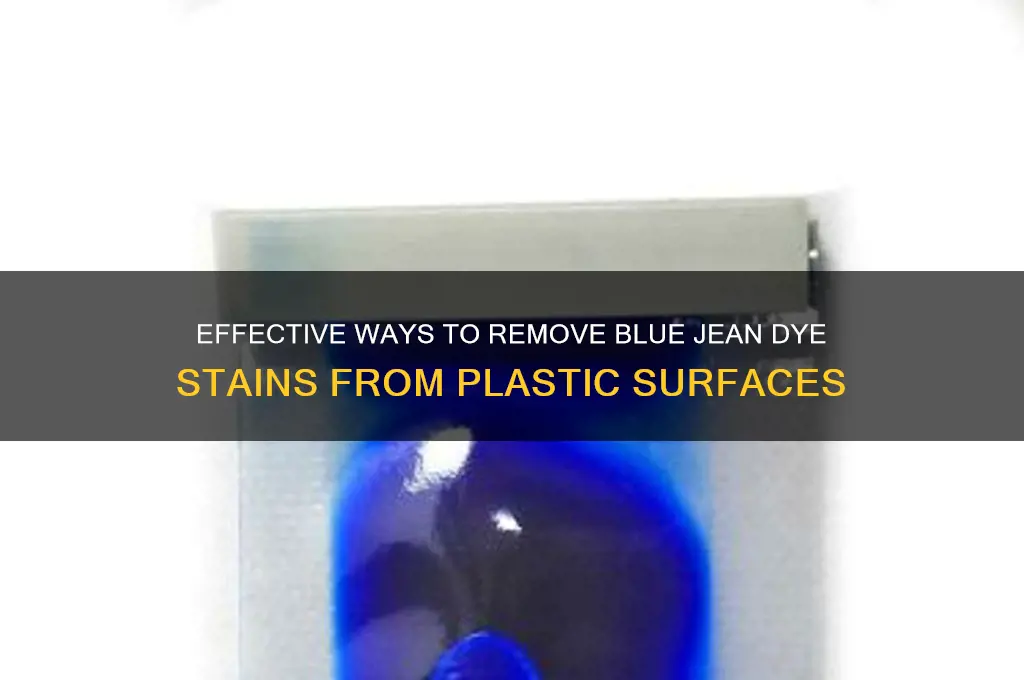 how to remove blue jean dye from plastic
