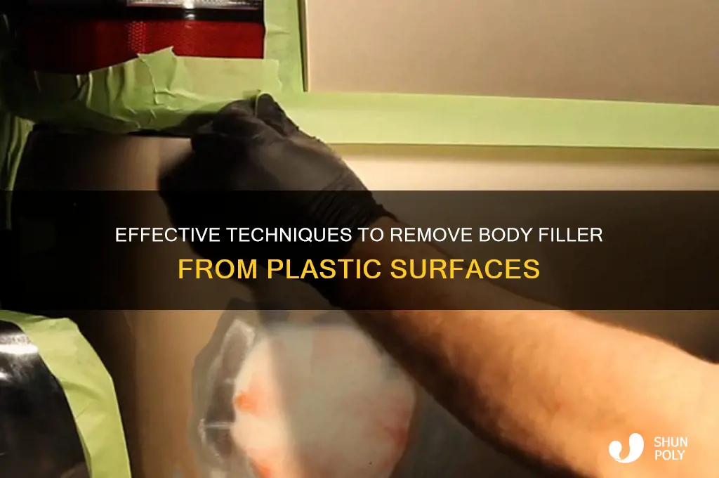 how to remove body filler from plastic