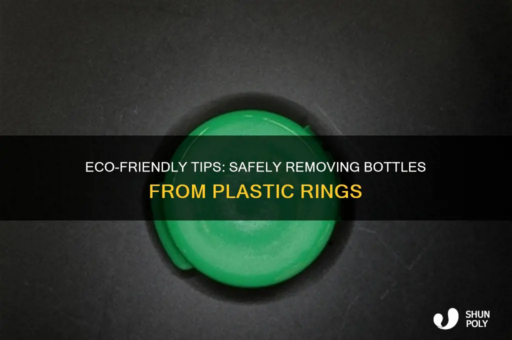 how to remove bottles from plastic rings