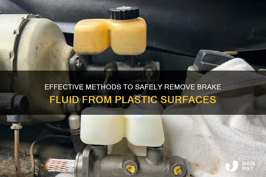 how to remove brake fluid from plastic