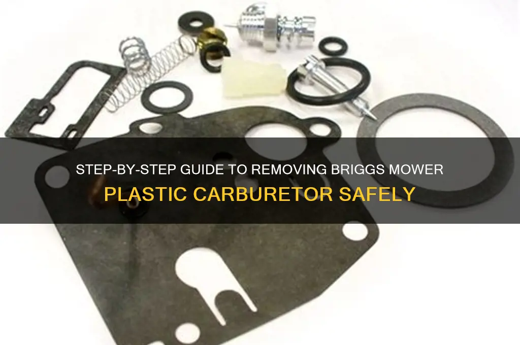 how to remove briggs mower plastic carb
