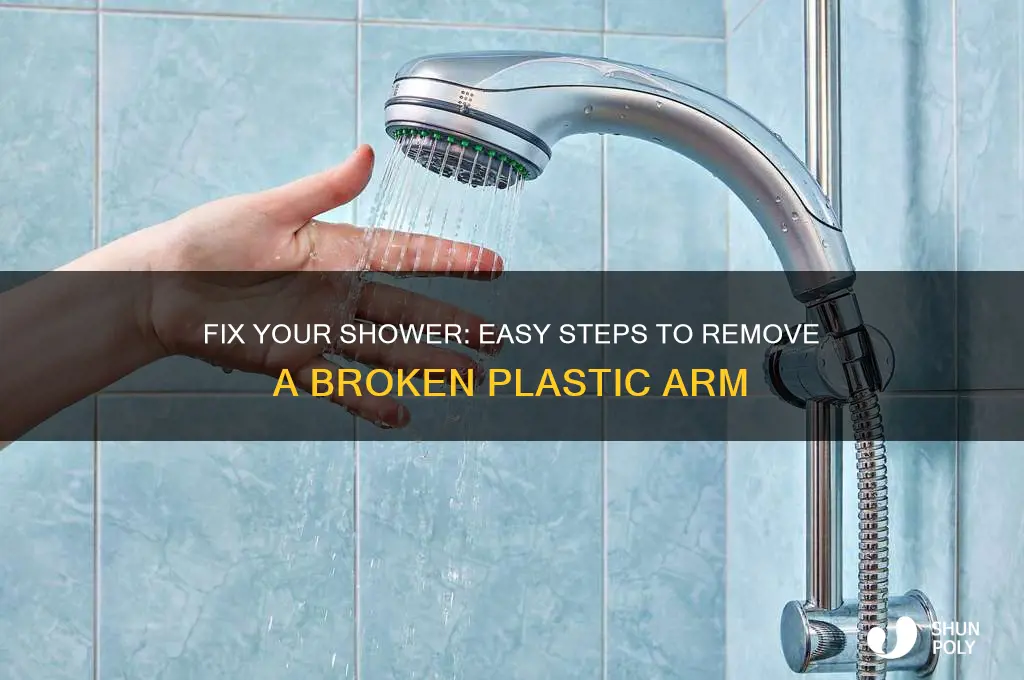 how to remove broken plastic shower arm