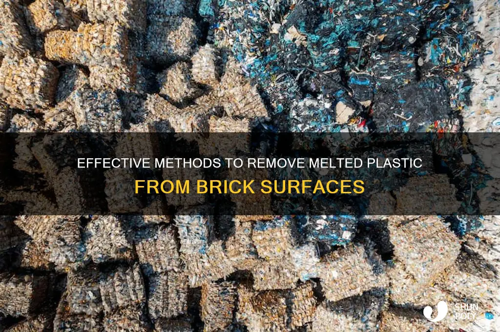 how to remove burned melted plastic from brick