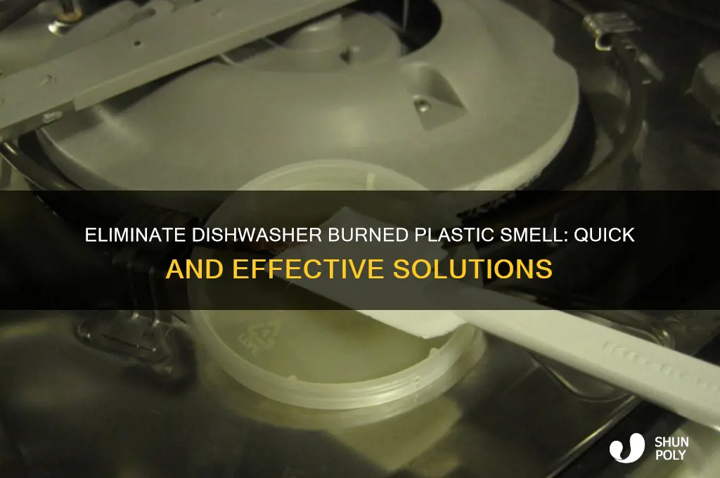 how to remove burned plastic smell from dishwasher