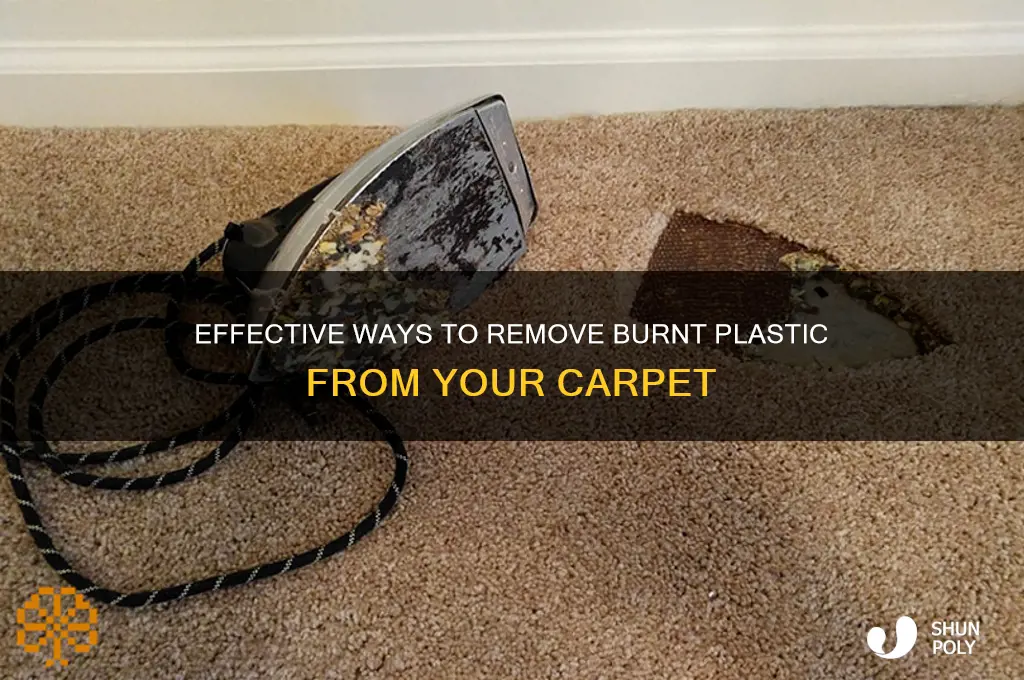 how to remove burnt plastic from carpet