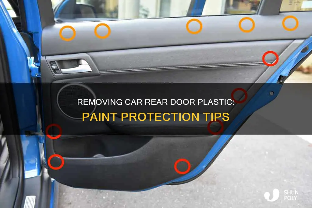 how to remove car rear door lower plastic on paint