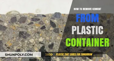 Removing Cement from Plastic Containers: Effective Techniques