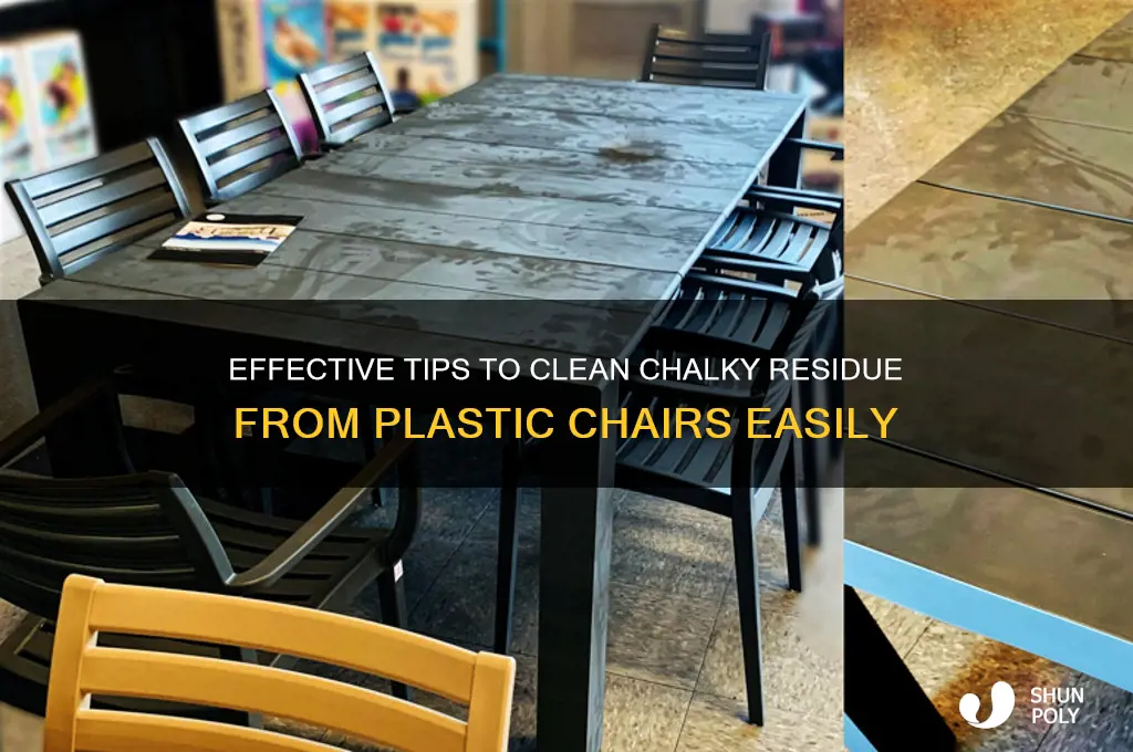 how to remove chalky residue from plastic chairs