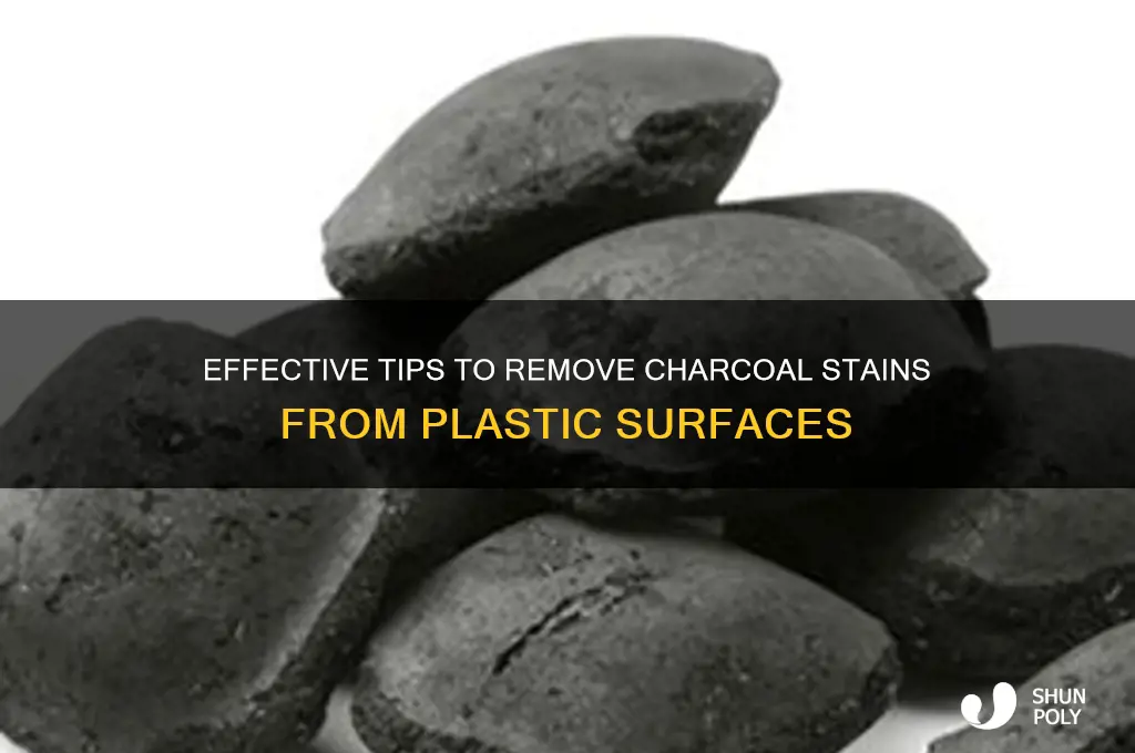 how to remove charcoal stains from plastic