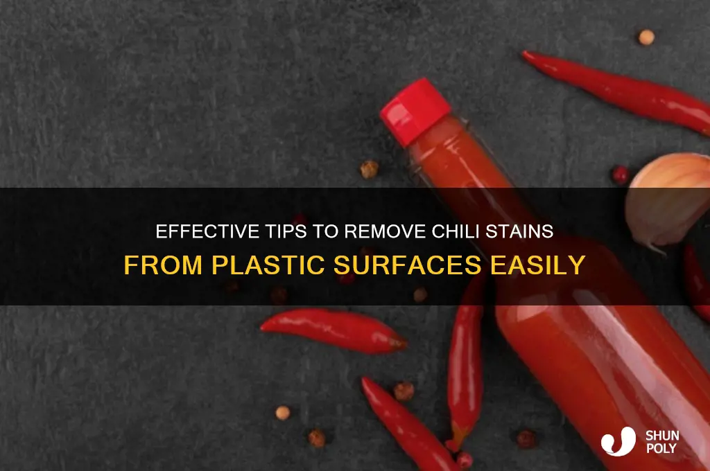 how to remove chili stain from plastic