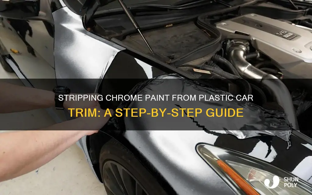 how to remove chrome paint from plastic car trim