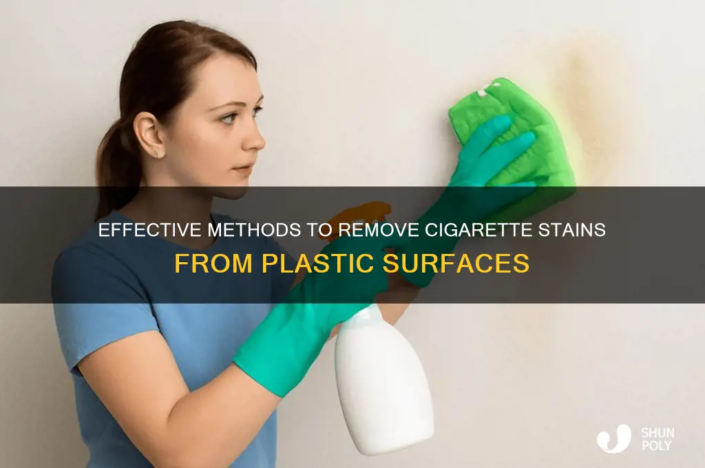 how to remove cigarette stains from plastic
