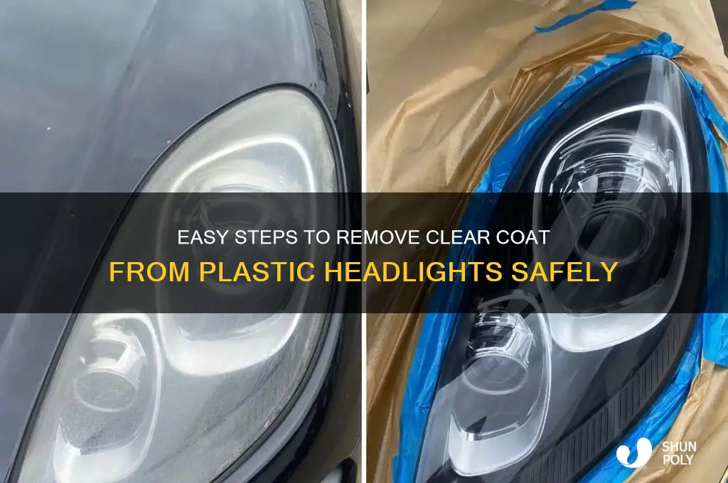 how to remove clear coat from plastic headlights