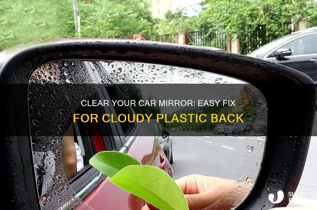 how to remove cloudy plastic back of car mirror