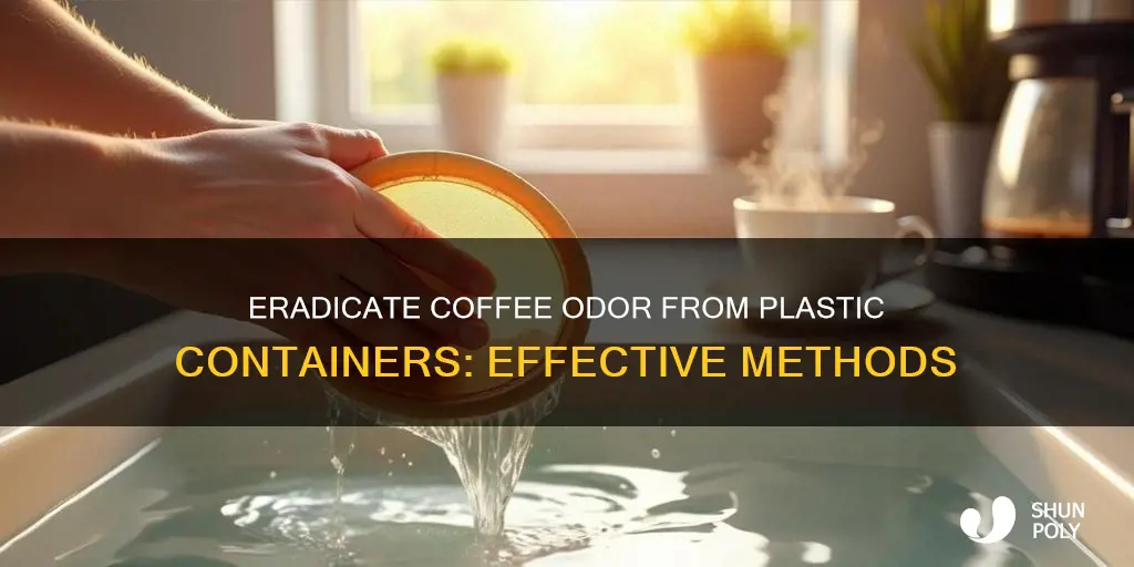 how to remove coffee smell from plastic container
