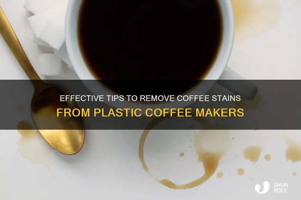 how to remove coffee stains from plastic coffee maker