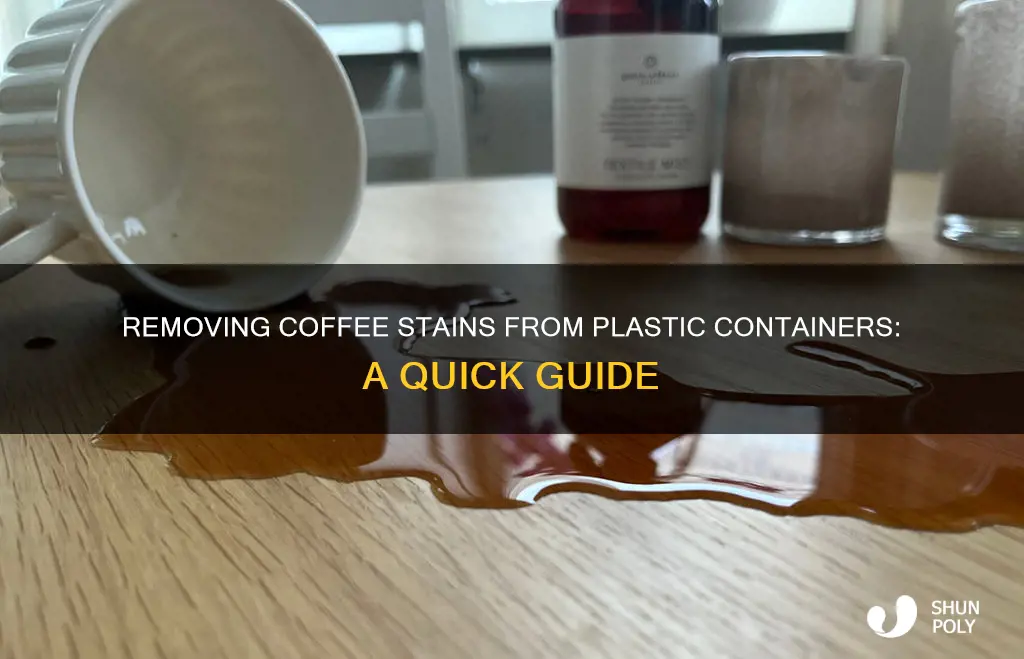 how to remove coffee stains from plastic container