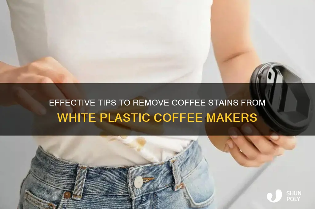 how to remove coffee stains from white plastic coffee maker