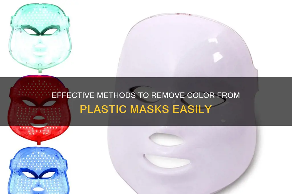 how to remove color from plastic mask
