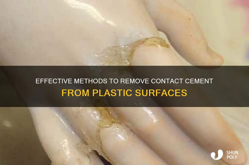 how to remove contact cement from plastic