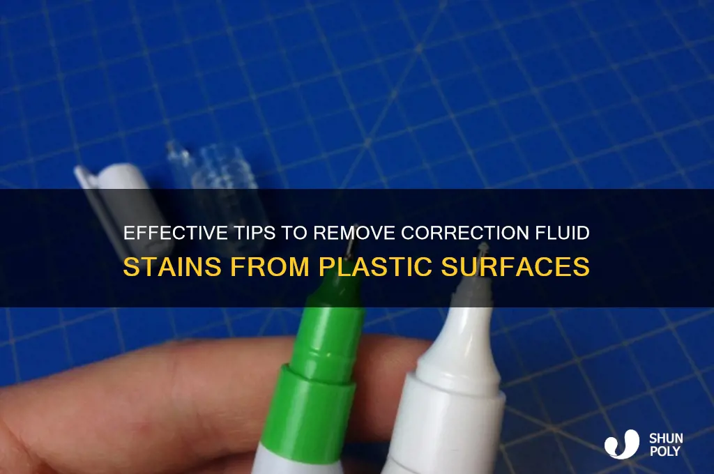 how to remove correction fluid from plastic