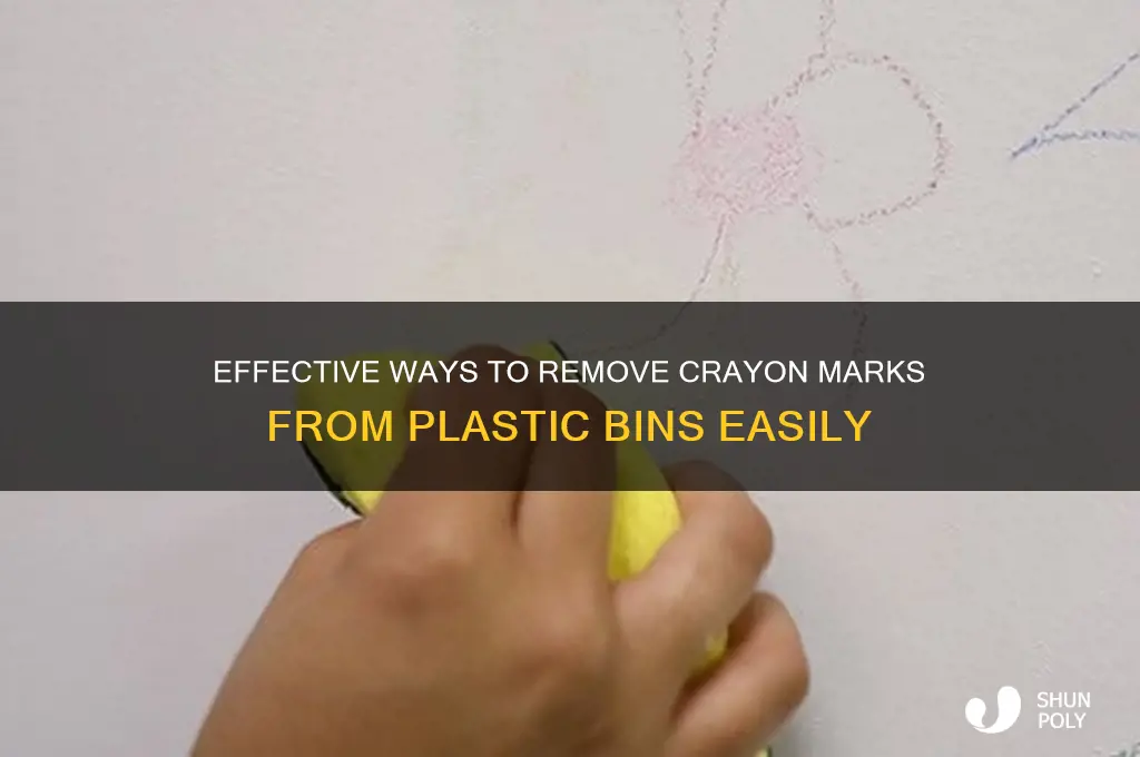 how to remove crayon from plastic bin