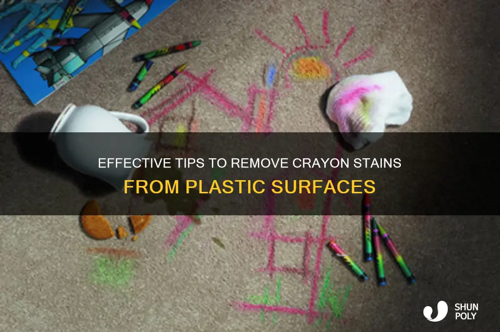 how to remove crayon stains from plastic